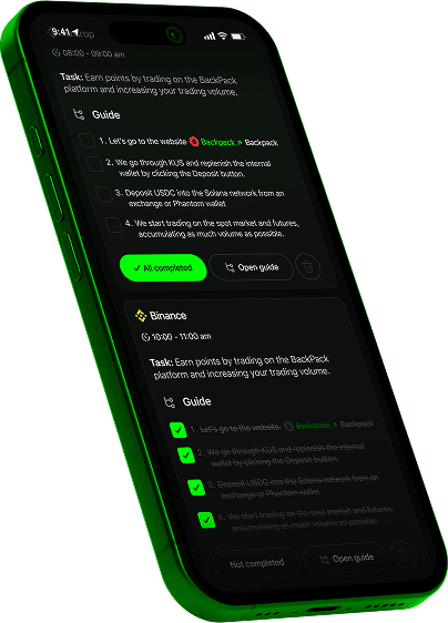 Syndicate app crypto trading task guide with step checklist